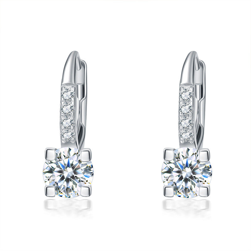 Rockyu ピアス レディース シルバー925 ジルコニア ティアドロップ レバーバック 金属アレルギー対応