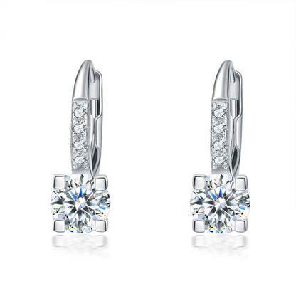 Rockyu ピアス レディース シルバー925 ジルコニア ティアドロップ レバーバック 金属アレルギー対応