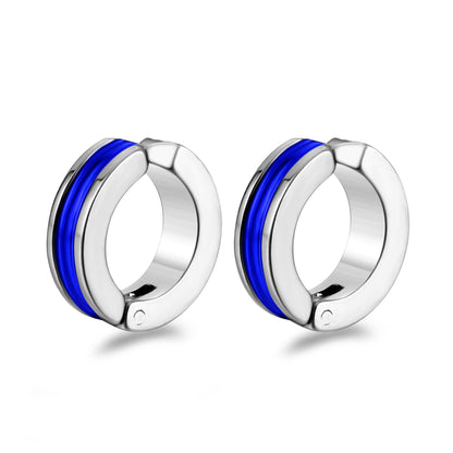 Rockyu フェイクフープピアス メンズ – チタン製 ノンホールイヤーカフ（単品・全5色）