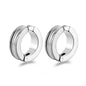 Rockyu ピアス メンズ レディース フープ シルバー チタン ノンホール イヤーカフ