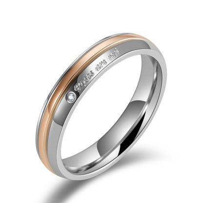 ローズ・アー・レッド ペアリング｜シンプル＆高品質ステンレス製 シルバー×3色ラインが選べる愛の証リング