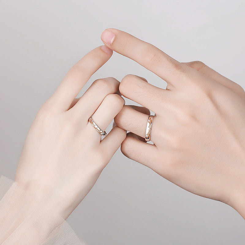 Rockyu 鹿の角モチーフ ペアリング フリーサイズ シルバー925×18K メンズ＆レディース