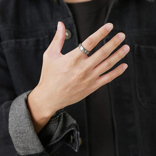 マット甲丸タングステンリング｜Rockyu 男女兼用 6mm/8mm 高耐久シンプル指輪 IPメッキ仕上げ
