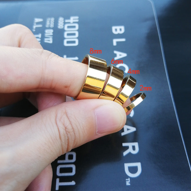 Rockyu ステンレスリング レディース＆メンズ兼用 シンプル鏡面仕上げ 2〜10mm 幅広サイズ展開