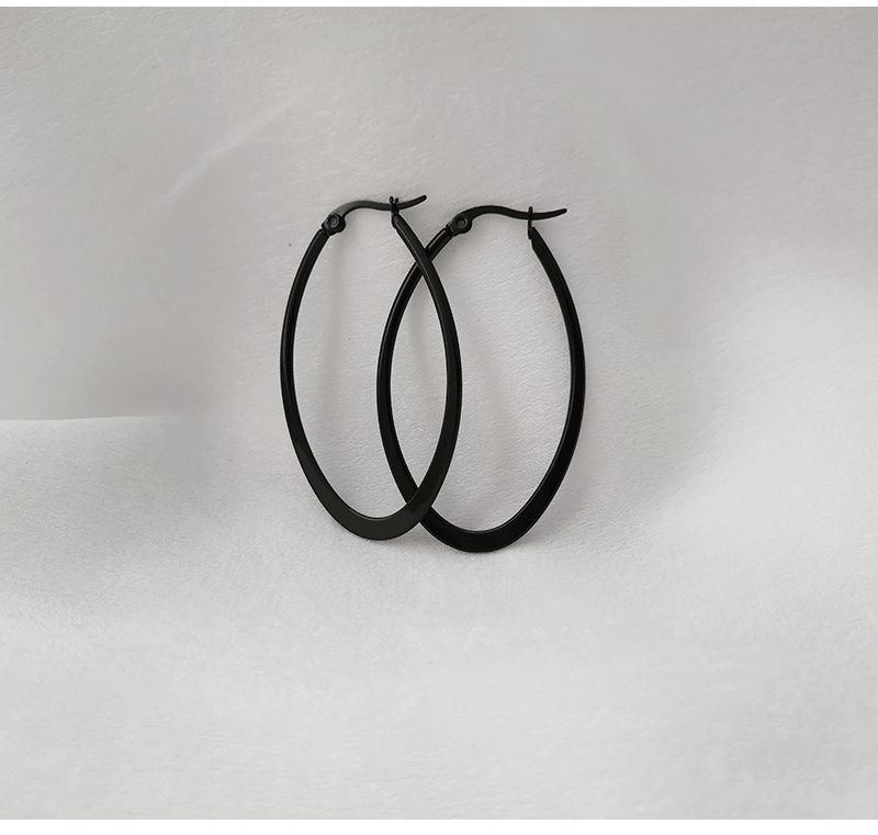 Rockyu ピアス レディース フープ リング 大ぶり シンプル ステンレス 金属アレルギー対応