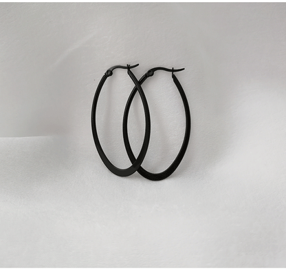 Rockyu ピアス レディース フープ リング 大ぶり シンプル ステンレス 金属アレルギー対応