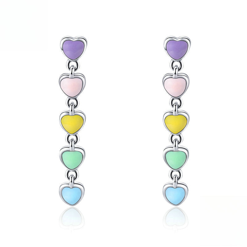 Rockyu ブレスレット レディース シルバー ハートブレスレット 調整可能 純銀製 金属アレルギー対応 ギフト