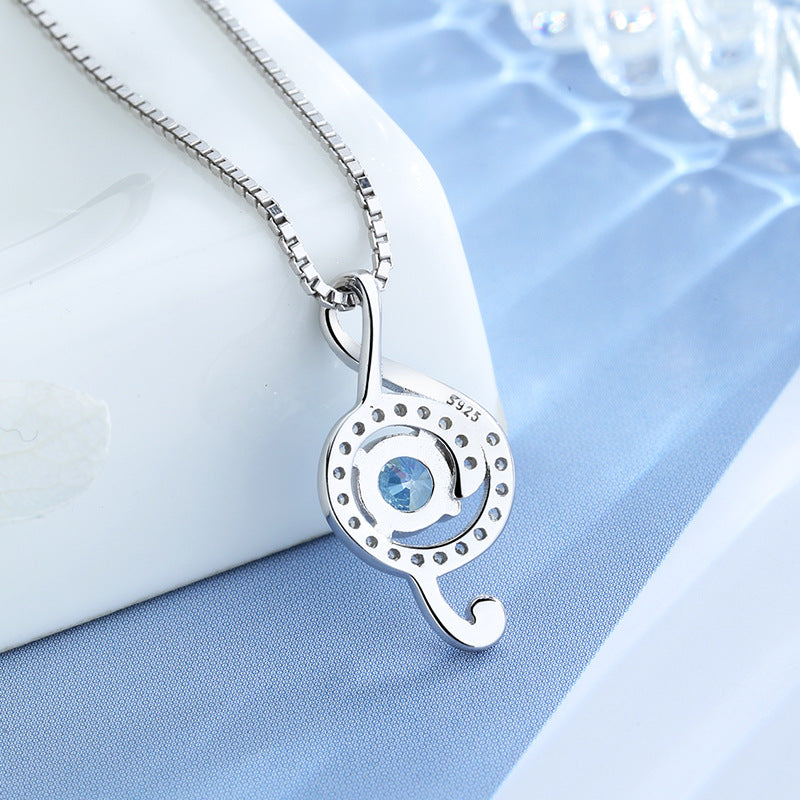 Rockyu 音符ペアネックレス【ステンレス＆シルバー｜メンズ・レディース対応】