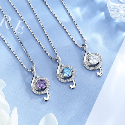 Rockyu 音符ペアネックレス【ステンレス＆シルバー｜メンズ・レディース対応】