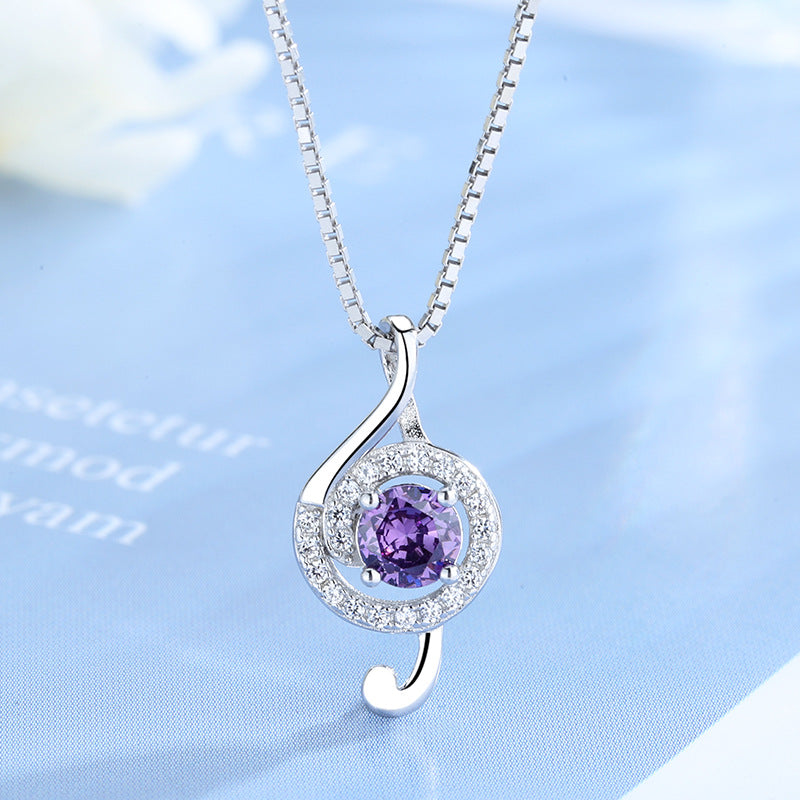 Rockyu 音符ペアネックレス【ステンレス＆シルバー｜メンズ・レディース対応】