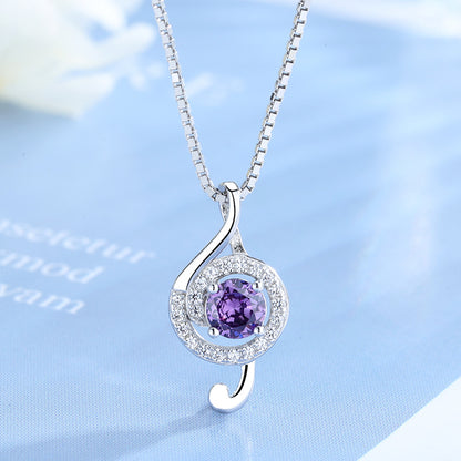 Rockyu 音符ペアネックレス【ステンレス＆シルバー｜メンズ・レディース対応】