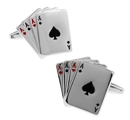 Rockyu カフス メンズ トランプカードデザイン ロイヤルフラッシュ アンティーク調 男女兼用 金属アレルギー対応