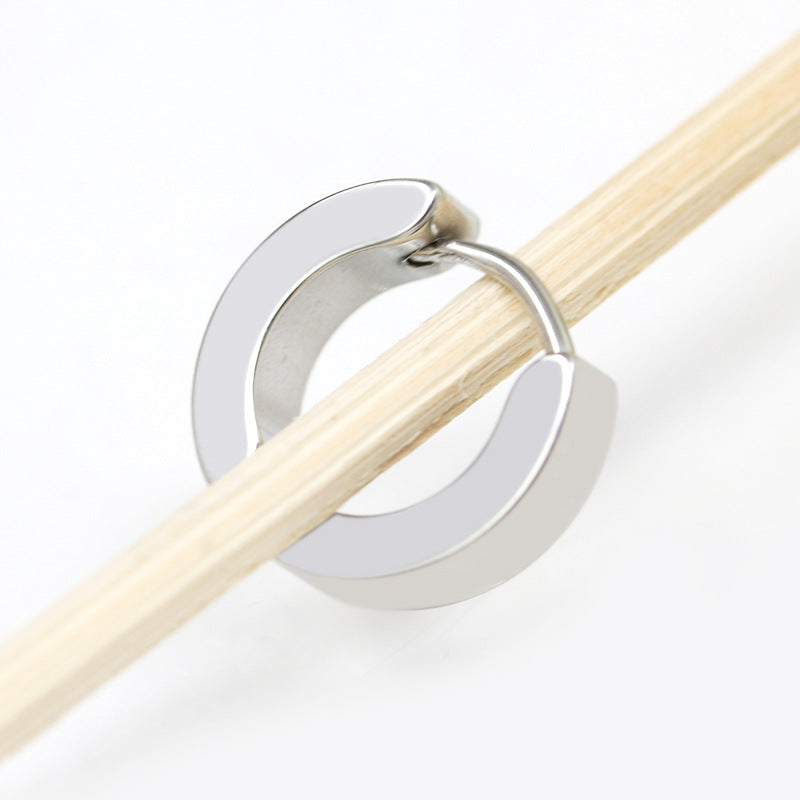 Rockyu フープピアス メンズ レディース ステンレス リングピアス 韓国風 シンプル 男女兼用