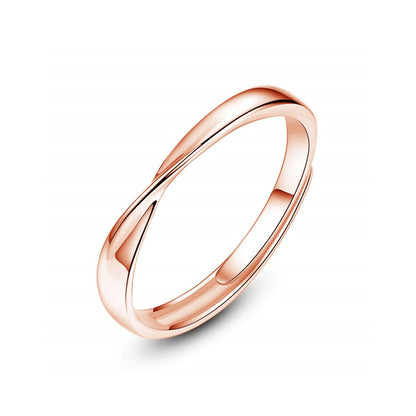 Rockyu ツイストデザイン ペアリング｜シルバー925 フリーサイズ 結婚・婚約指輪