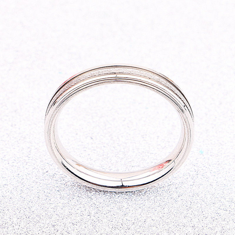 Rockyu ペアステンレスリング シンプルデザイン メンズ＆レディース 自由に組み合わせ可能