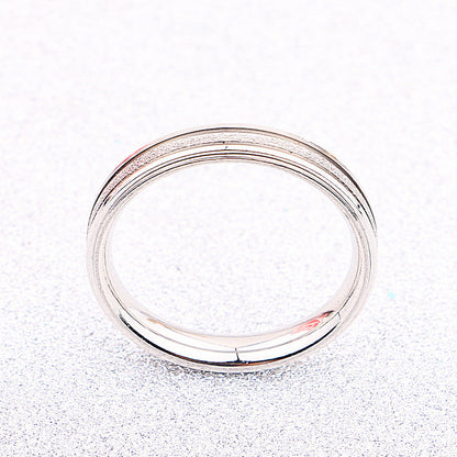 Rockyu ペアステンレスリング シンプルデザイン メンズ＆レディース 自由に組み合わせ可能