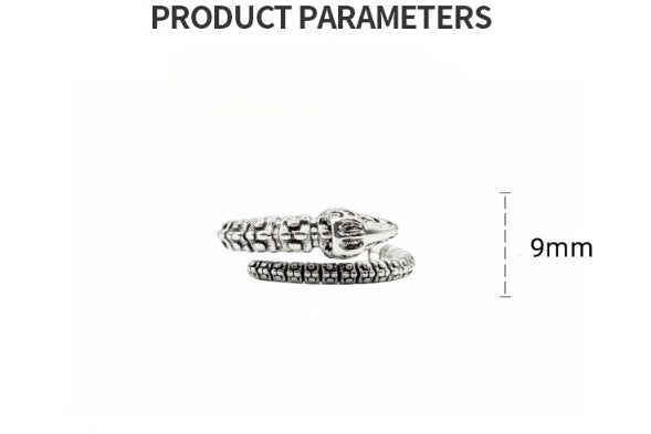 Rockyu 恐竜リング メンズ フリーサイズ メッキ 動物モチーフ ヴィンテージ風