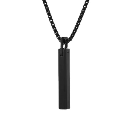 Rockyu タングステンスティックネックレス メンズ ステンレスチェーン 金属アレルギー対応