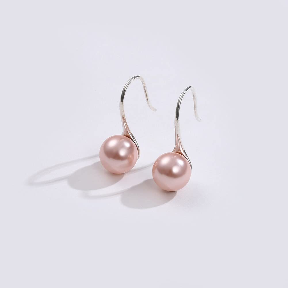 Rockyu レディース ピアス パール フック シルバー925 18金仕上げ アレルギー対応 シンプル