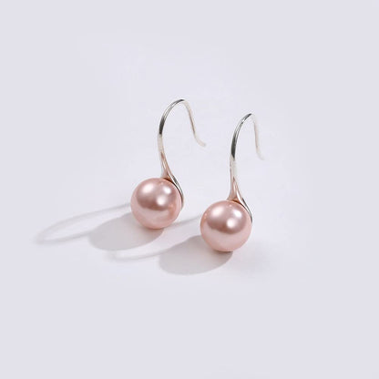 Rockyu レディース ピアス パール フック シルバー925 18金仕上げ アレルギー対応 シンプル