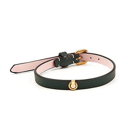 Rockyu 本革リング付きチョーカー レディース