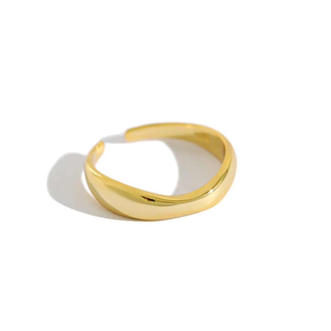 Rockyu 雫デザインリング S925シルバー製 フリーサイズ レディース指輪