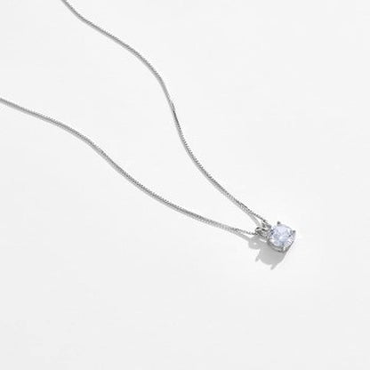 Rockyu ネックレス レディース ペンダント シルバー925 ジルコニア 一粒 純銀製