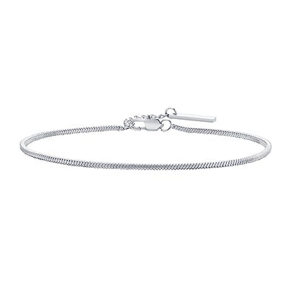 Rockyu ブレスレット メンズ スネークチェーン 細身 シルバー＆ゴールド ステンレス 金属アレルギー対応