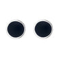 ピアス レディース メンズ シルバー925 丸型 ブラックエナメル スタッドピアス