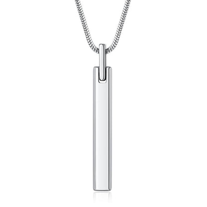 Rockyu タングステンスティックネックレス メンズ ステンレスチェーン 金属アレルギー対応