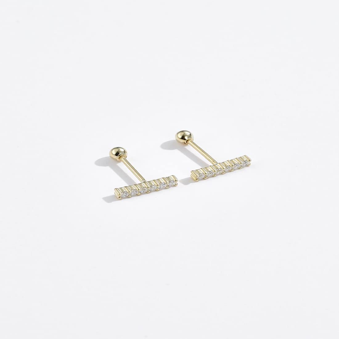 Rockyu ピアス レディース 小さめ シルバー925 ピンクゴールド スワロフスキー ジルコニア ヘリックス&トラガス対応 アレルギー対応