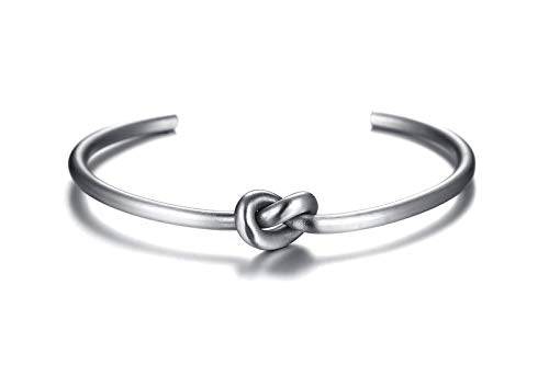 Rockyu ステンレス バングル レディース 結びデザイン ニューヨークスタイル シンプル