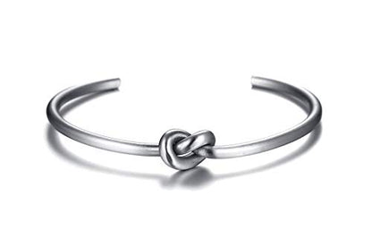 Rockyu ステンレス バングル レディース 結びデザイン ニューヨークスタイル シンプル