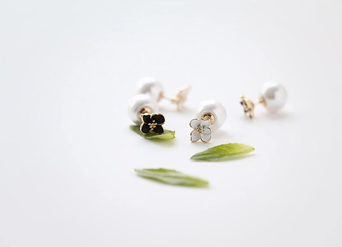 Rockyu ピアス レディース 桜 フラワー 18金仕上げ ピンクゴールド 可愛い 小顔 花モチーフ