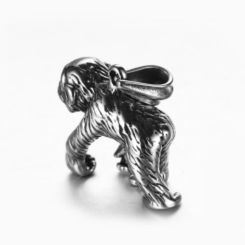 Rockyu ゴリラモチーフネックレス｜ステンレス製リアル造形メンズペンダント