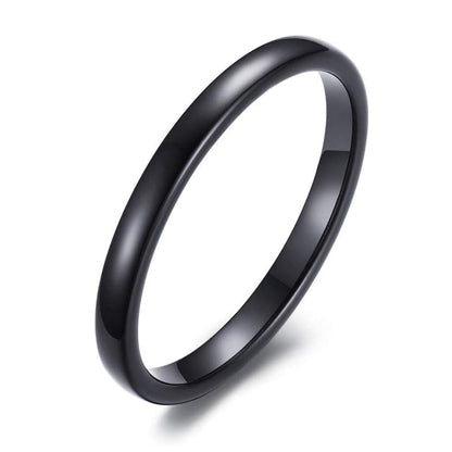 Rockyu タングステン リング 細身 2mm シンプル おしゃれ 指輪 男女兼用 全5色