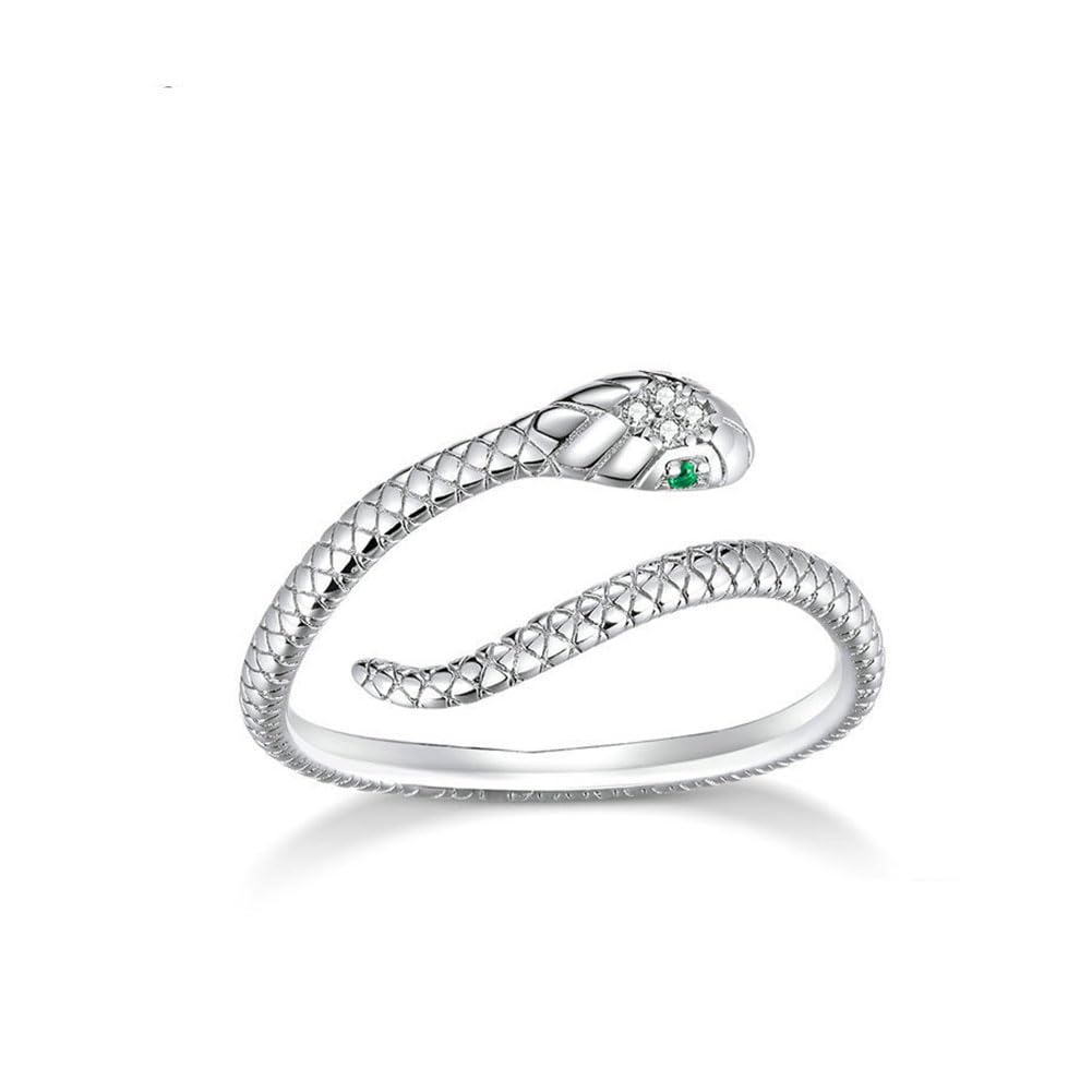 スネークリング レディース｜S925シルバー フリーサイズ 指輪｜Rockyu