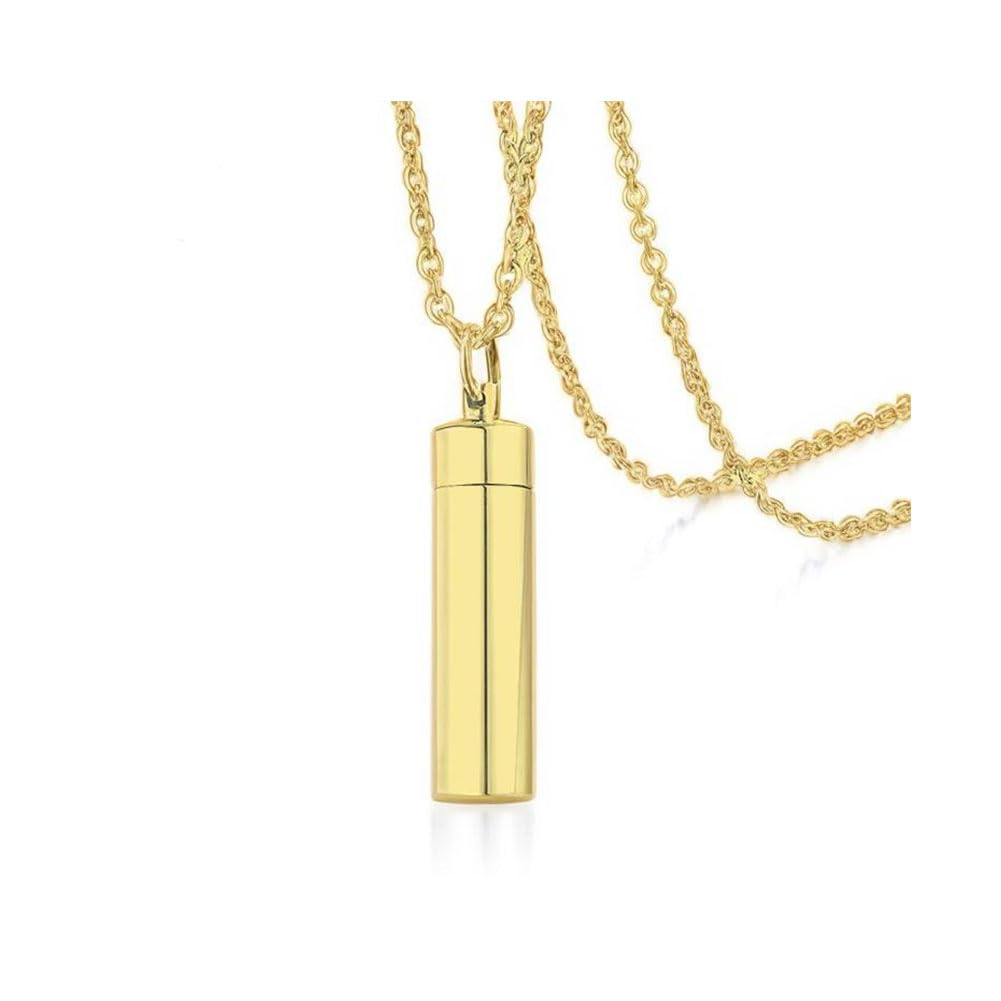 Rockyu メモリアルネックレス ステンレス製 遺骨ペンダント 高級鏡面仕上げ 手元供養用ネックレス