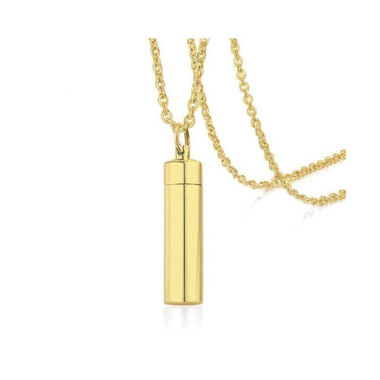 Rockyu メモリアルネックレス ステンレス製 遺骨ペンダント 鏡面＆艶消し仕上げ 手元供養 記念アクセサリー