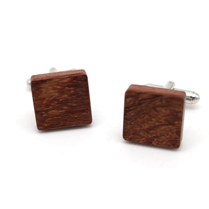 Rockyu 木製カフス＆タイピンセット メンズ 結婚式 ビジネス対応 ギフトボックス付き