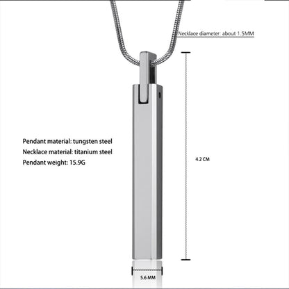 Rockyu タングステンスティックネックレス メンズ ステンレスチェーン 金属アレルギー対応