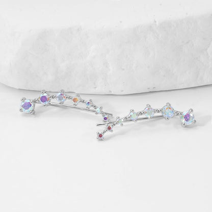 Rockyu スタークリップピアス レディース｜S925＆キュービックジルコニアの7連星イヤーカフ