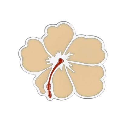 Rockyu ブローチ メンズ レディース イエロー フラワー エナメル メタルラペルピン