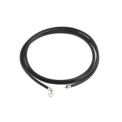 Rockyu ブラックワックスコードネックレス メンズ レディース