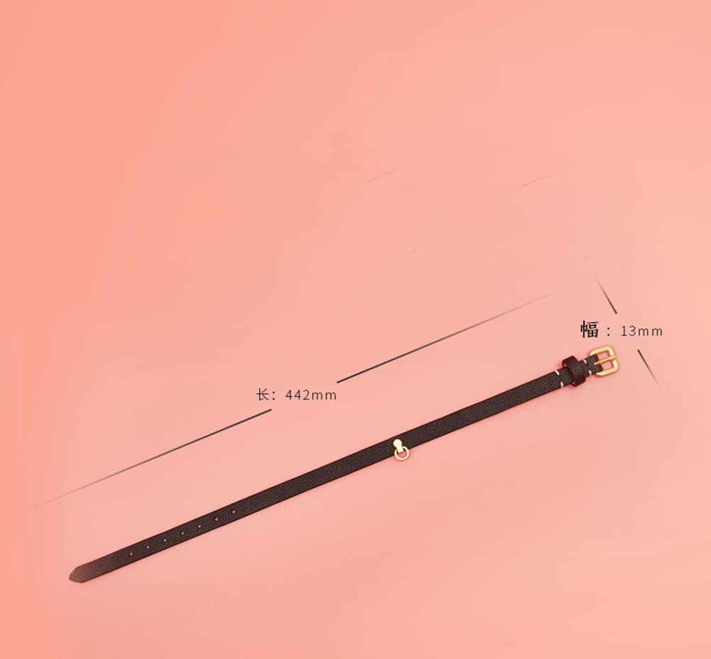 Rockyu 本革リング付きチョーカー レディース