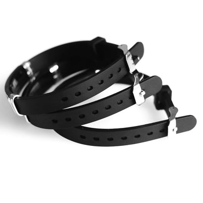 Rockyu ブレスレット メンズ シルバー メッセージ刻印 ステンレス レザーバンド 調節可能 父の日 ギフト