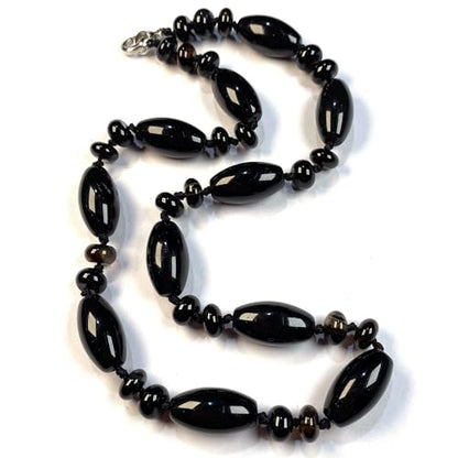 Rockyu 天然石ビーズ ロングネックレス レディース メンズ兼用 数珠風セーターチェーン