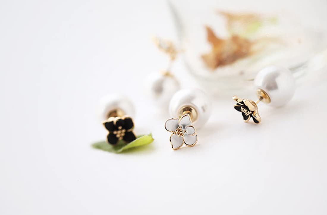 Rockyu ピアス レディース 桜 フラワー 18金仕上げ ピンクゴールド 可愛い 小顔 花モチーフ