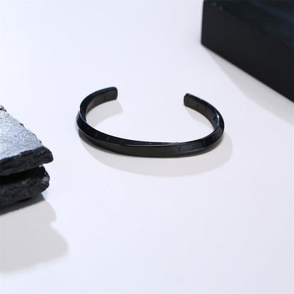 Rockyu ブレスレット メンズ モービウスデザイン バイキング符号 ステンレス オープン C型