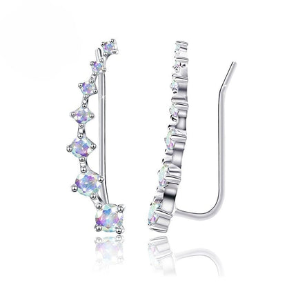 Rockyu スタークリップピアス レディース｜S925＆キュービックジルコニアの7連星イヤーカフ